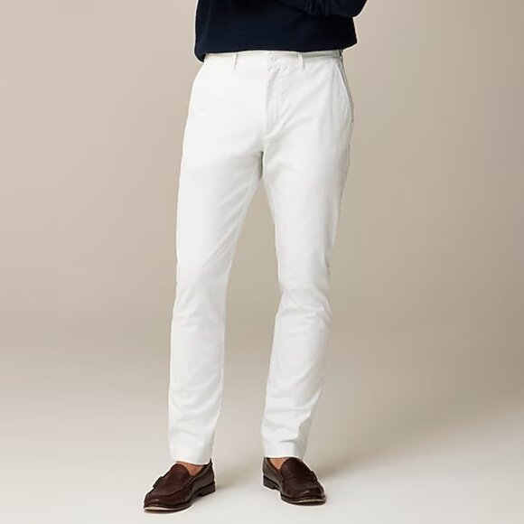J Crew Men's 1040 Athletic Tapered-fit stretch chino pant 31x32 White - Picture 1 of 7